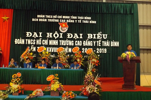 Đc Nguyễn Minh Hồng - Phó bí thư Tỉnh Đoàn phát biểu chỉ đạo tại Đại hội