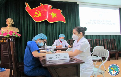 Trường Cao đẳng Y tế Thái Bình tổ chức tiêm vắc xin phòng Covid-19 mũi 1,2 đợt 3 năm 2021