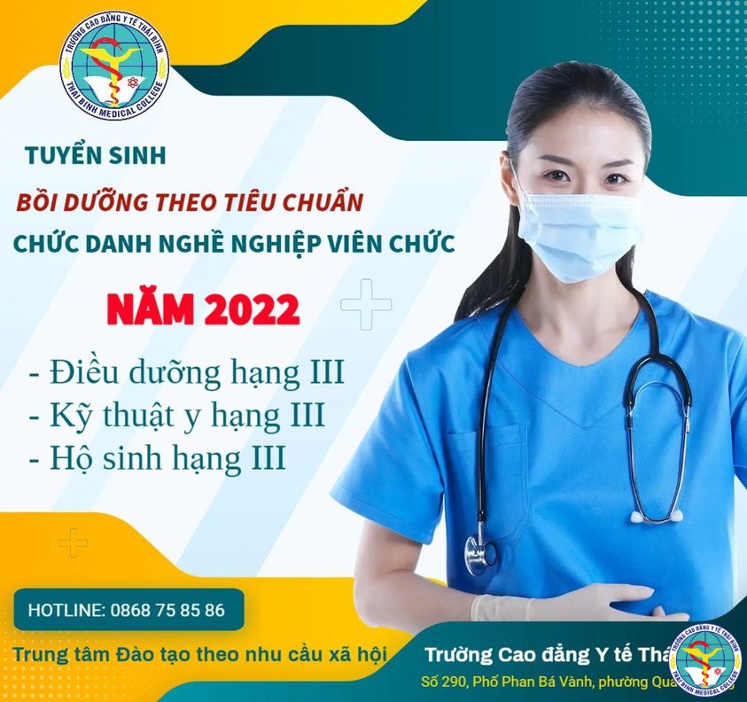 Thông báo khai giảng lớp Bồi dưỡng tiêu chuẩn chức danh nghề nghiệp viên chức ngành y tế năm 2022