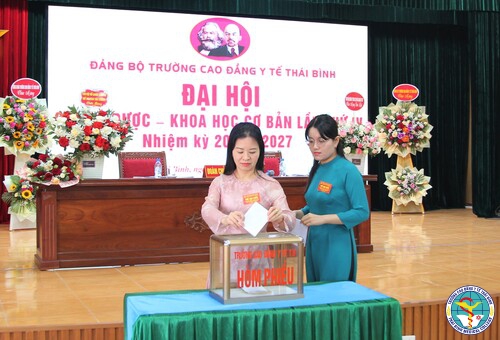 Đại hội các Chi bộ trực thuộc Đảng bộ Trường Cao đẳng Y tế Thái Bình nhiệm kỳ 2025 - 2027