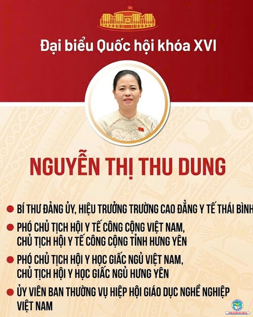 Trường Cao đẳng Y tế Thái Bình Chúc mừng TS. Nguyễn Thị Thu Dung - Bí thư Đảng ủy, Hiệu trưởng trúng cử Đại biểu Quốc hội khóa XVI