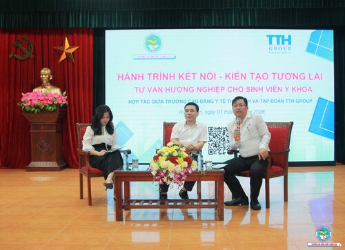 Hướng nghiệp cho sinh viên y khoa trong hợp tác đào tạo giữa Trường Cao đẳng Y tế Thái Bình và Tập đoàn TTH Group
