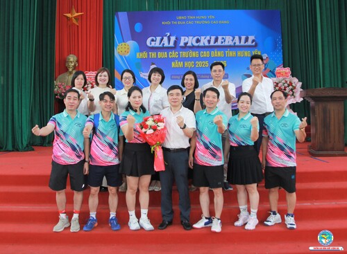 Sôi nổi giải Pickleball Khối thi đua các trường cao đẳng tỉnh Hưng Yên năm học 2025 - 2026