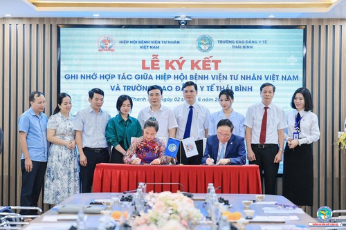 Trường Cao đẳng Y tế Thái Bình ký kết ghi nhớ hợp tác với Hiệp hội Bệnh viện tư nhân Việt Nam