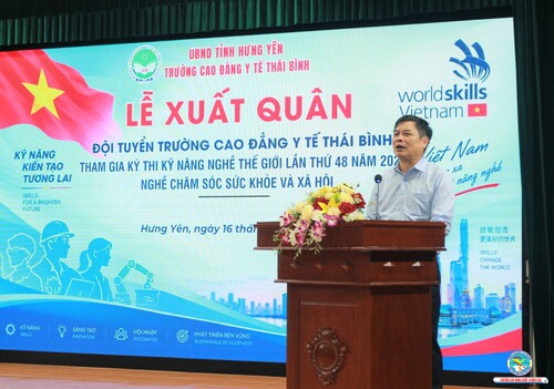 Lễ xuất quân Đội tuyển Trường Cao đẳng Y tế Thái Bình tham dự Kỳ thi Kỹ năng nghề thế giới lần thứ 48 tại Thượng Hải, Trung Quốc